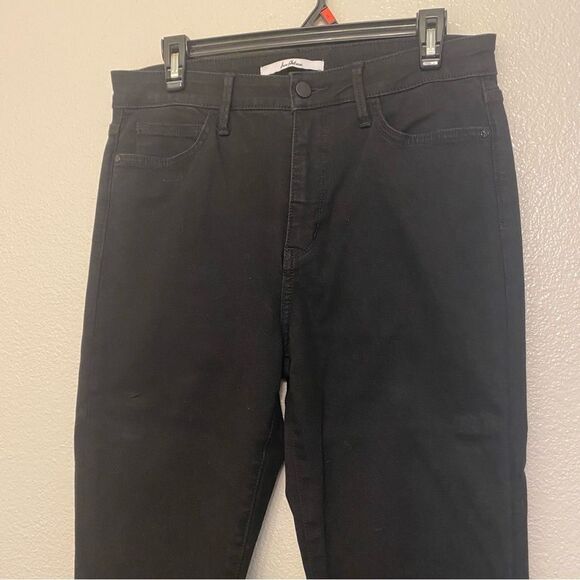 Sam Edelman Stiletto High Rise Skinny Crop black denim jeans cotton rayon 31 - Picture 3 of 11